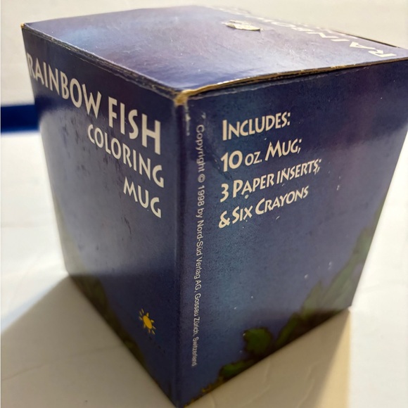 Rainbow Fish Coloring Mug 1998 New and Unused Rare Find + Hardback Book 1992 - Picture 10 of 15